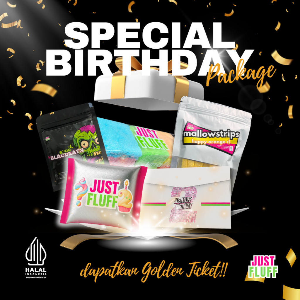 

Mekar_raya [SPECIAL BIRTHDAY PACKAGE] MARSHMALLOW JUSTFLUFF [HALAL]