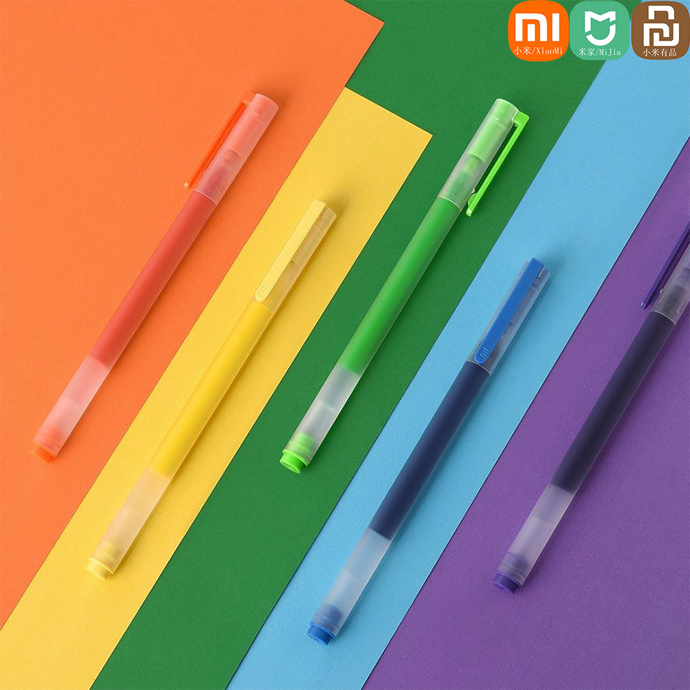 

Original Xiaomi Mijia Smart High-capacity Ink Pen 5 Color 0.5mm Mi Writing Pen For School Office Art Stationery Large Ink