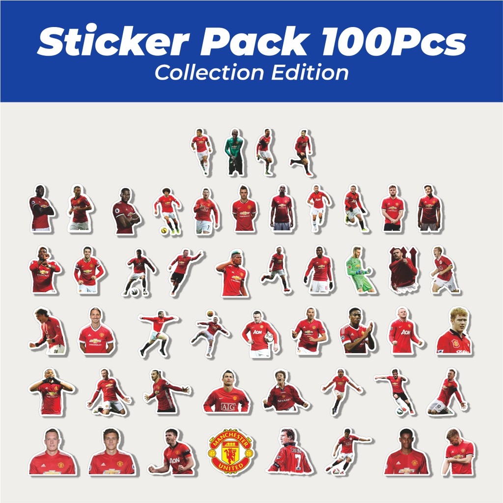

Hot Stiker Football Series Manchister United Lucu Anti Air Stikers Berperekat Waterproof Sticker Decal Buat Motor Helm Buku Journal Koper Casing HP Laptop Botol Minum