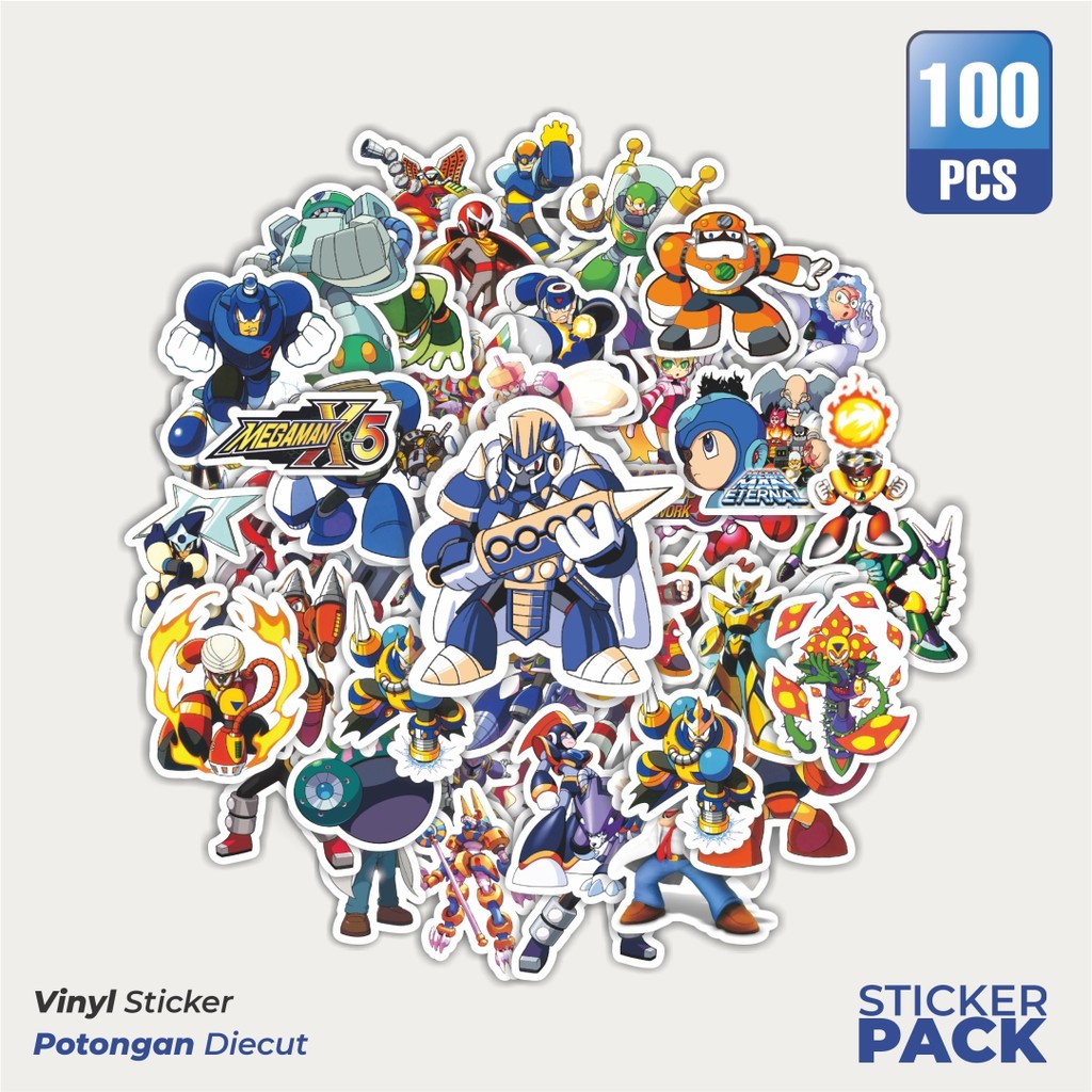

Super Hemat! 100 PCS Stiker Stiker Capsom Series Megaman Universe Character Mix 2 Dekorasi Lucu Kreatif untuk Notebook, Skateboard, HP