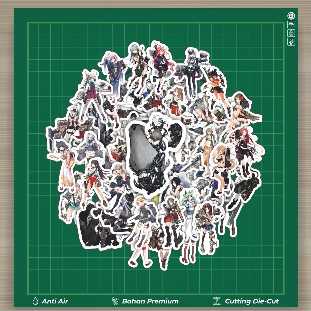 

HOT 50 PCS STIKER Stiker Anime Game Series Kantai Collection Character 1 Stiker Fashion Cars Decal Dingin Kartu Album Custom Vinyl Anti Air- Sticker Aesthetic Buku Journal Koper Casing HP Tablet Laptop Helm Motor Botol Minum
