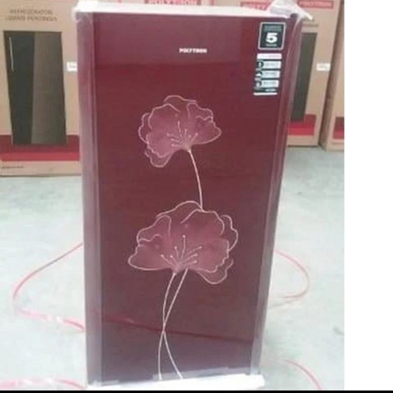 Kulkas 1 Pintu Polytron PRA-17 ANR Motif Bunga