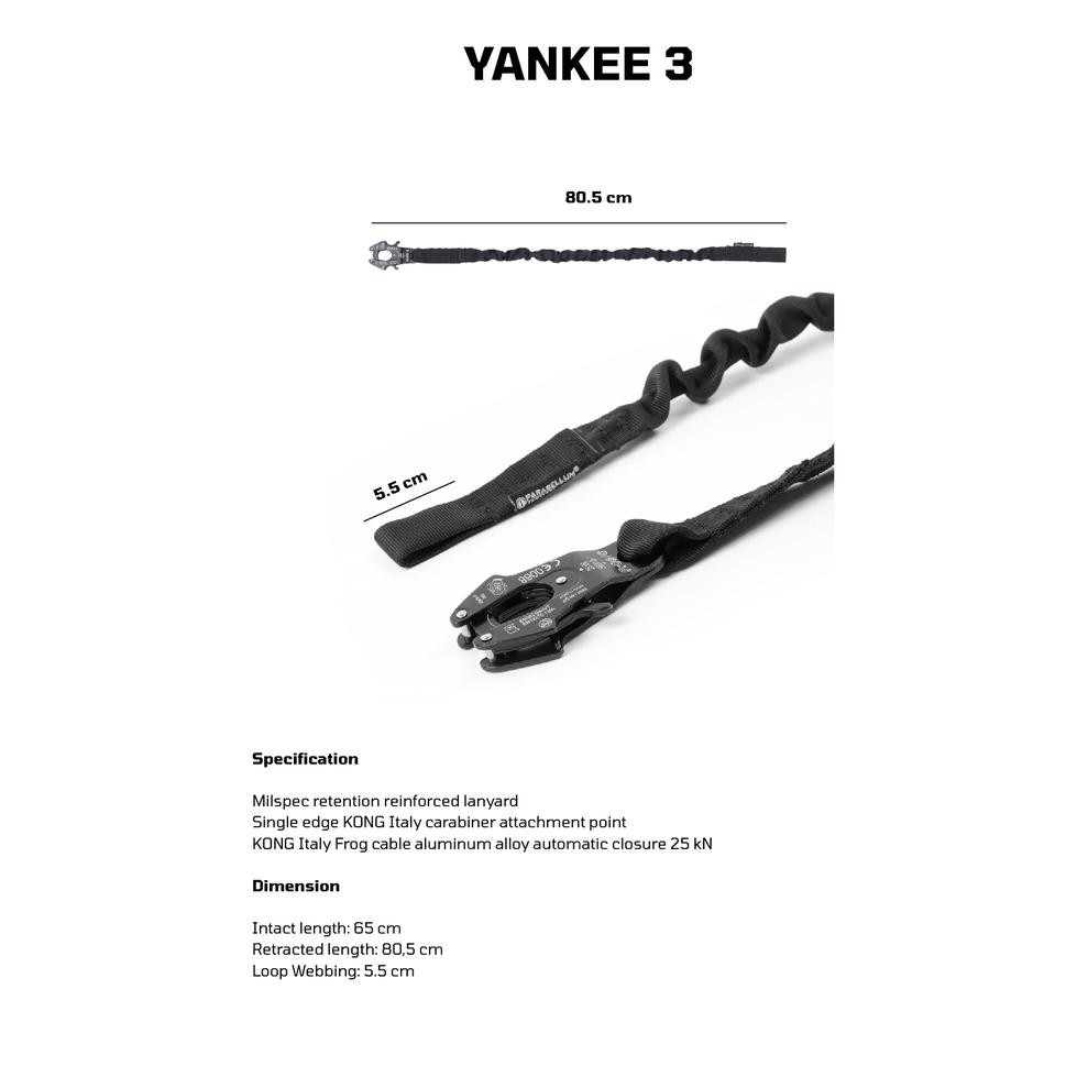 

Parabellum SCAVS Yankee 3 Safety Lanyard Frog Kong Connector - Black