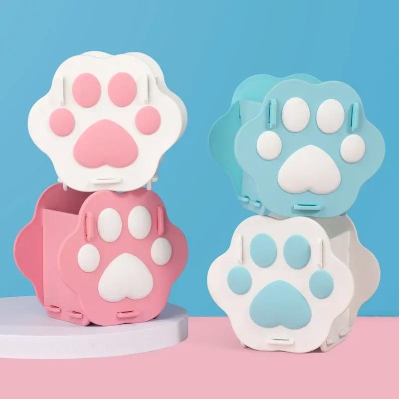 

1pc Cute Cartoon Cat Claw Pen Holder Student Desktop Storage Box Cosmetics Pencil Organizer for Desk, School Pen Container