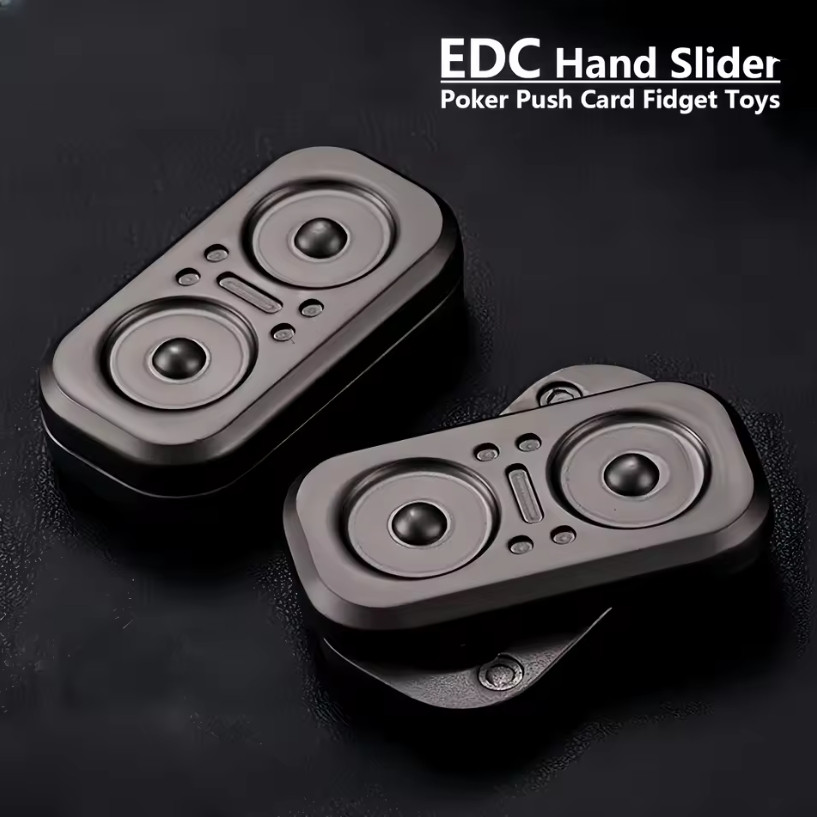 

Titanium Owl Fidget Slider Magnetic Click Clack Stress Relief Toy for Adults, EDC Pocket Spinner with Metal Case ASMR Party Gift