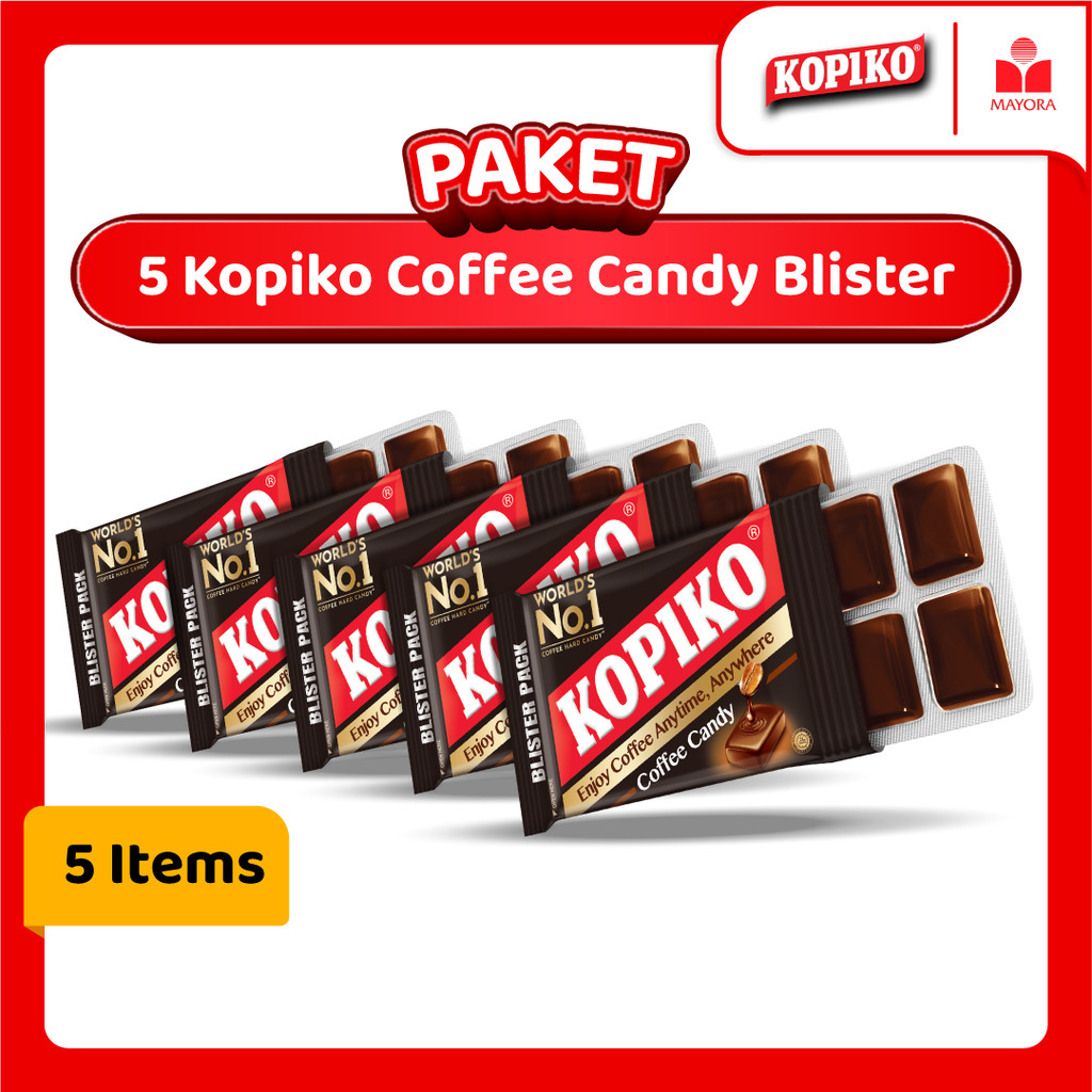 

Paket 5 Permen Kopiko Coffee Candy Blister