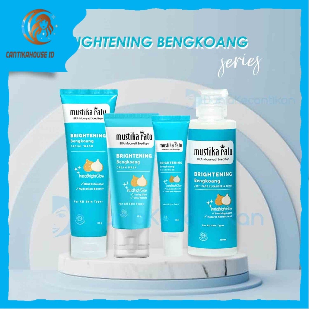 Mustika Ratu Brightening Bengkoang 2 in 1 Facial Cleanser Toner Face Wash Sabun Cuci Muka Cream Mask