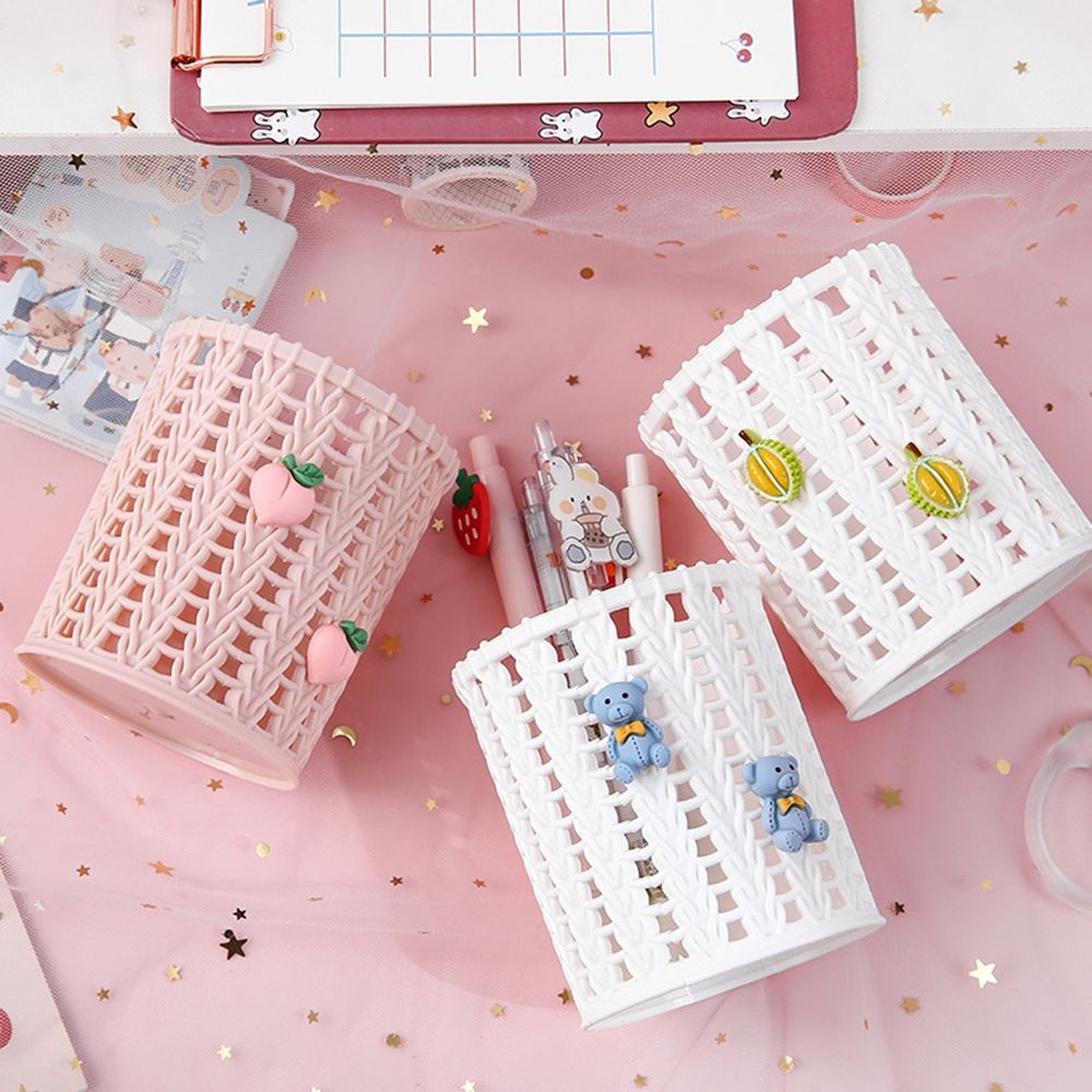 

Creative Imitation Vine Pen Holder Cartoon Fruit Animals Style Pencil Holder Desktop Makeup Brush Stationery Storage Organizer