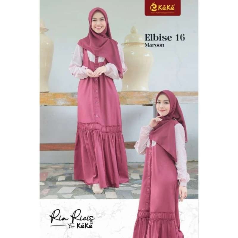 KEKE GAMIS DEWASA GDK RICIS ELBISE 16 MAROON