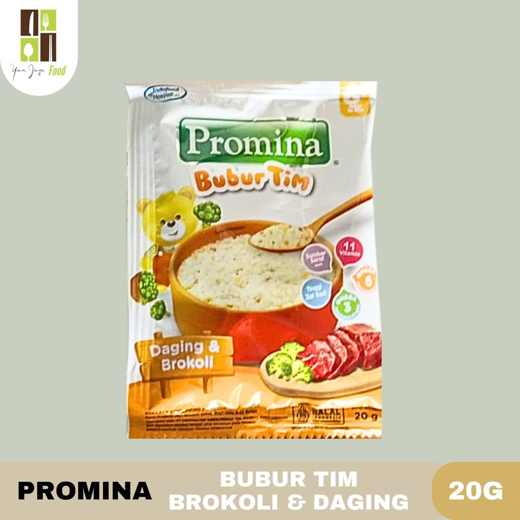 

Promina Bubur Tim 8+ 20g - 1 PCS / Bubur Tim Rasa Daging Brokoli / Bubur Bayi