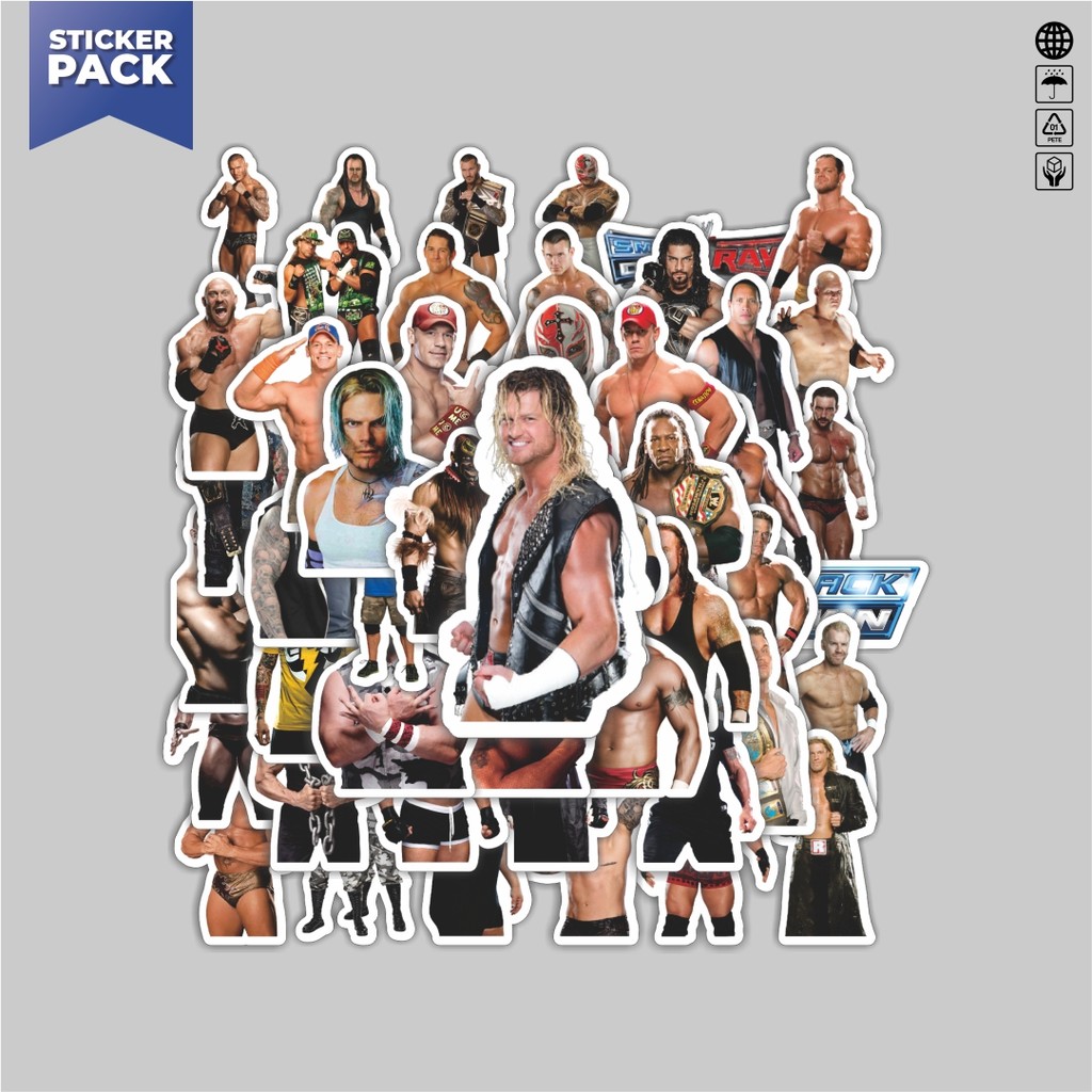 

[100PCS]Stiker Pack Stiker WWE SmackDown Series 1 Aesthetic Vinyl Anti Air Dekorasi Sticker Laptop Buku Journal Koper Helm Casing HP Gitar Helm Skateboard