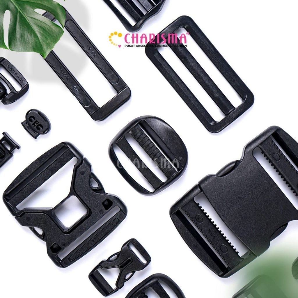Charisma Buckle Gesper Kunci Sodok Slop Tas - 2cm/2,5cm/4cm/5cm/Stoper Buckle Jepitan strap Tali Web