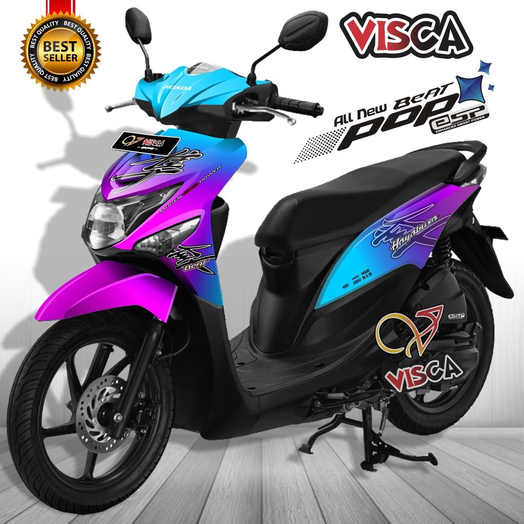 Decal Beat Pop Full Body Stiker Beat Pop Variasi Full Body Striping Beat Pop Variasi Hayabusa Bunglo