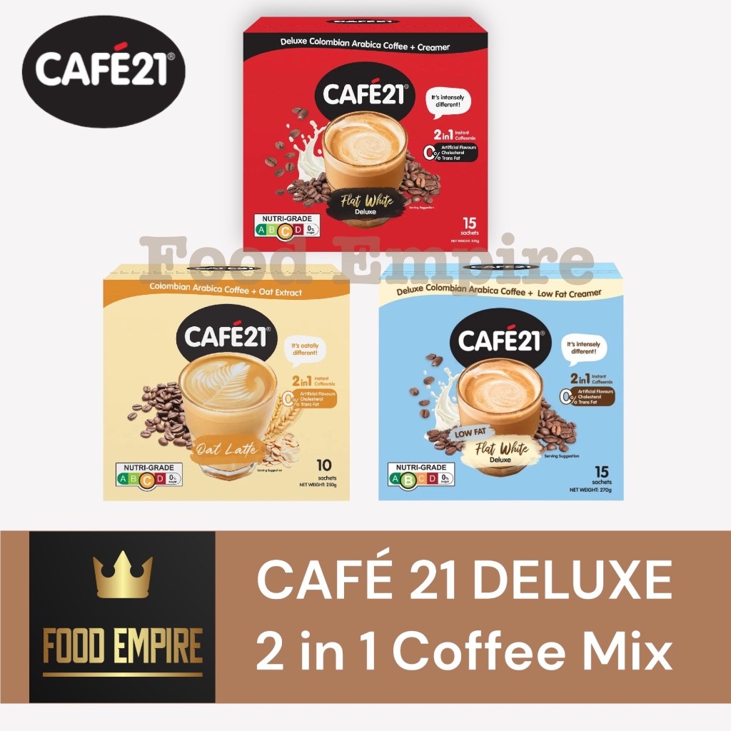 

CAFE 21 Flat White Deluxe | 2in1 Instant Coffee Mix | Kopi CAFE21