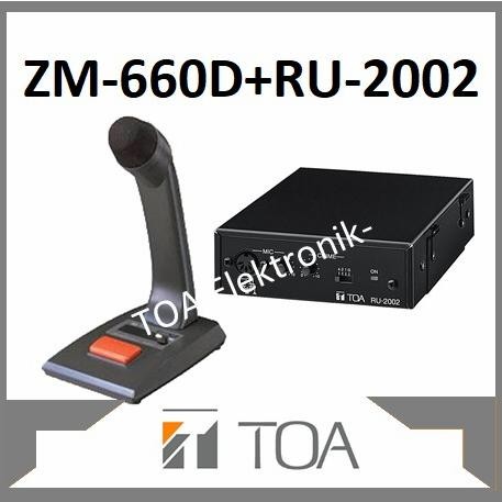 Microphone Paging TOA ZM-660D + Amplifier RU-2002