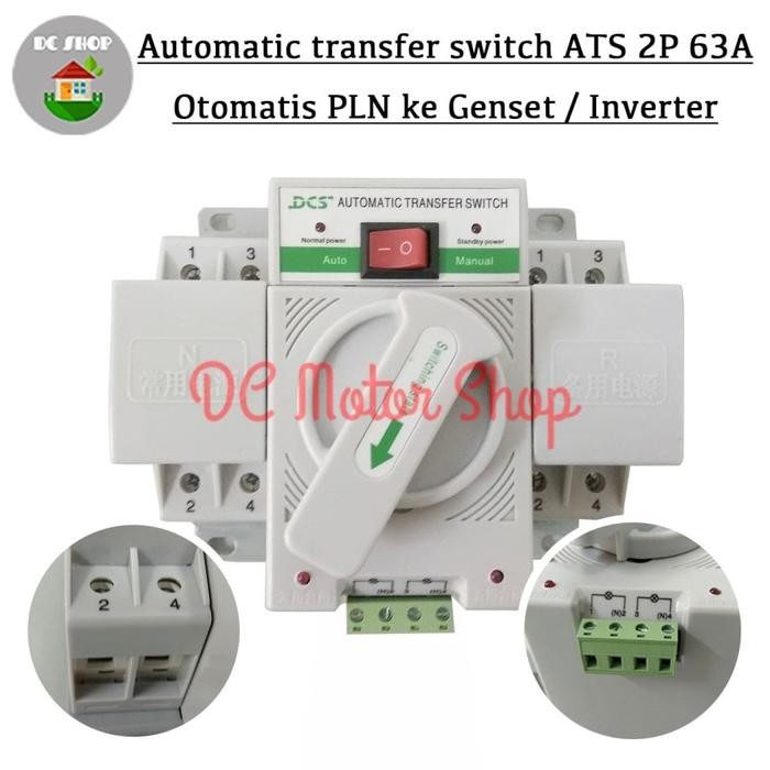 Automatic transfer switch ATS 2P 63A Otomatis PLN ke Genset / Inverter - ATS 2P 63A