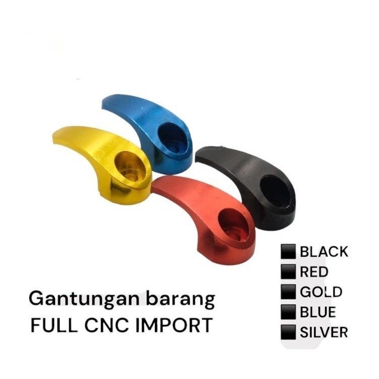 (HB) Gantungan barang hook Universal FULL CNC model nmax new IMPORT Variasi Motor Nmax Aerox Lexi Va
