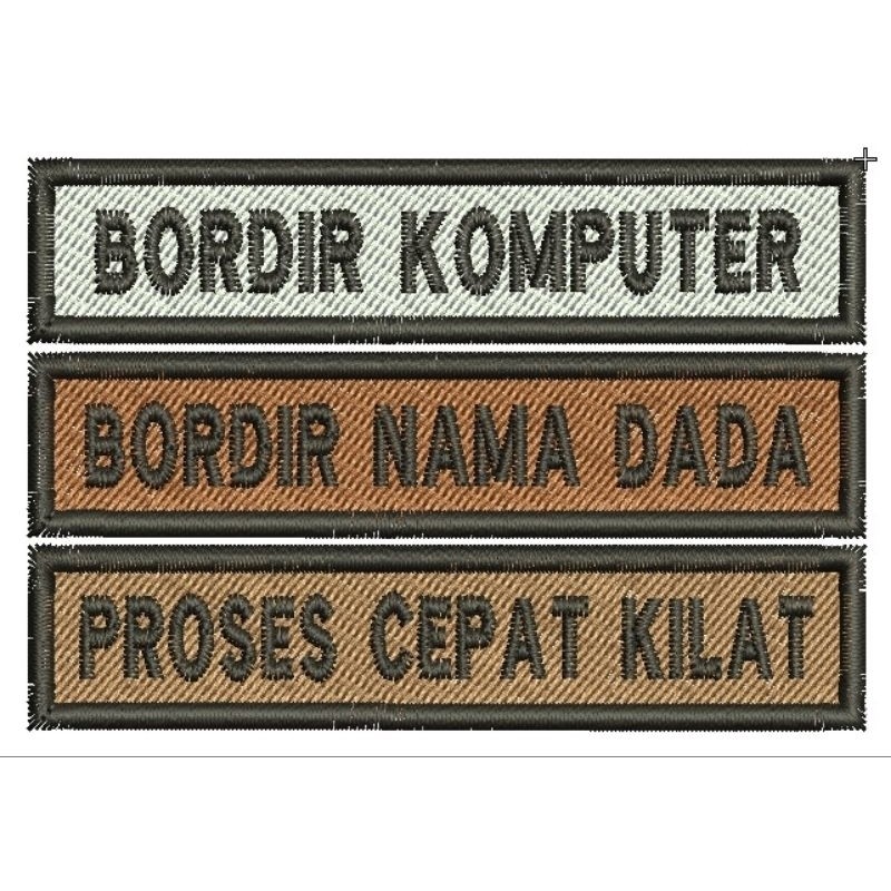 Bordir NAMA DADA Sekolah