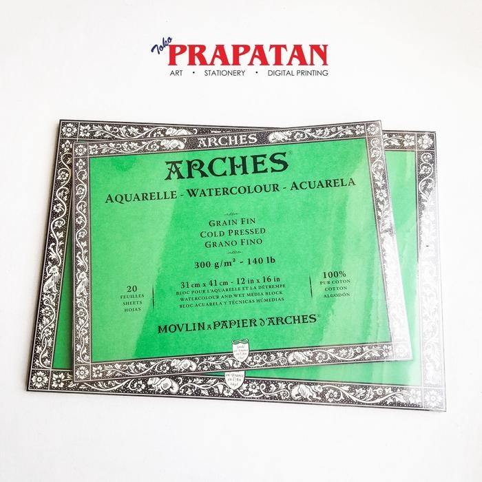 

Arches Watercolor Book Grain Fin Cold Pressed 300gsm - 31x41cm
