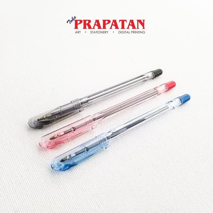 

Ballpoint / Pulpen / Bolpen Snowman V-1 Medium (black, blue, red) - Hitam
