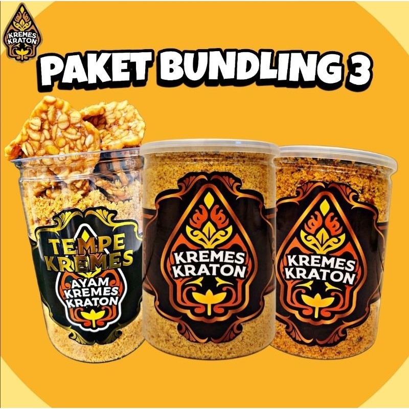 

Kremes Kraton -《Paket Bundling 3》Kremes (Original, Pedas Daun Jeruk, Tempe)