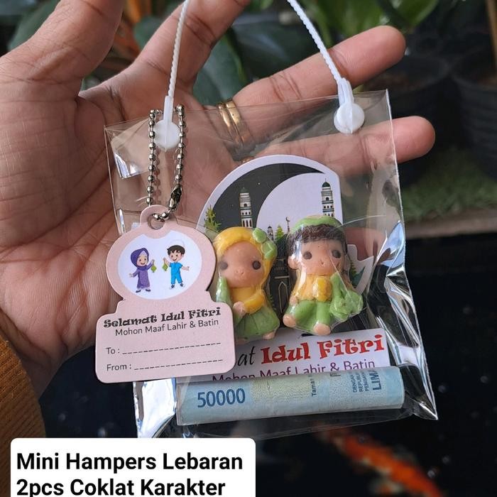 

10pack Mini Hampers Lebaran Coklat Karakter + Tempat Uang THR