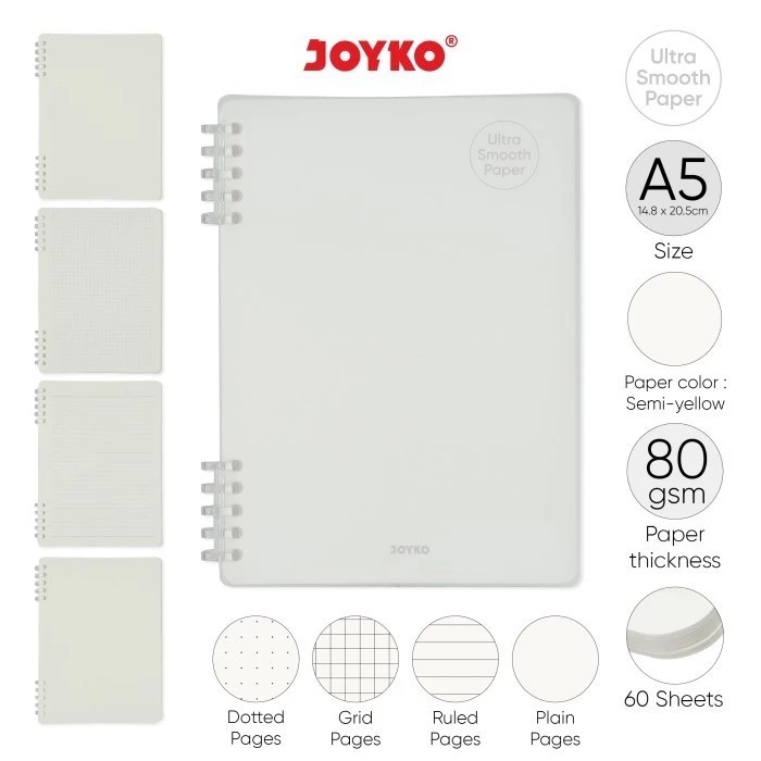 

JOYKO NB-739 Ultra Smooth Paper A5 Notebook Diary Agenda Buku Catatan