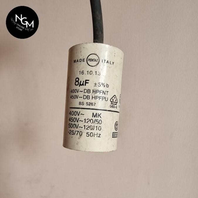 Kapasitor Sanyo 8 uF 450V PENTAX / Capacitor Sanyo Italy Design