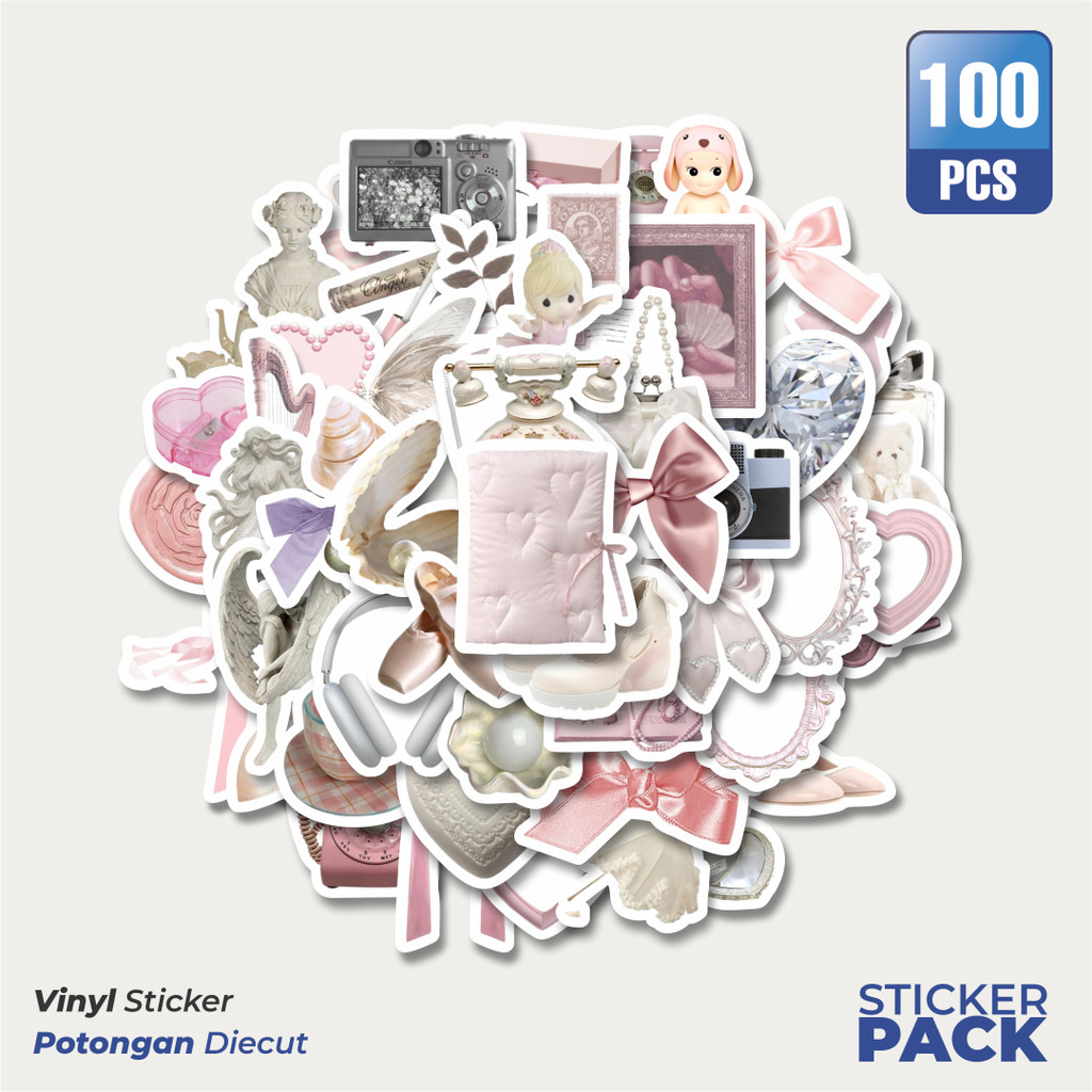 

MURAH 100 PCS Stiker Angel Core Retro Aesthethic [Sayap Pita Aesthetic] Mix 2 Waterproof Aesthetic- Untuk Laptop, Motor, dan Helm - Paper Stationery Pack
