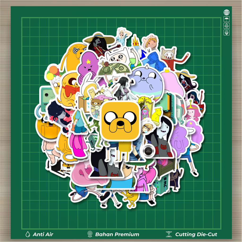 

HOT 50 PCS STIKER Stiker Kartun Series Adventure Time Character Mix 2 Stiker Fashion Cars Decal Dingin Kartu Album Custom Vinyl Anti Air- Sticker Aesthetic Buku Journal Koper Casing HP Tablet Laptop Helm Motor Botol Minum