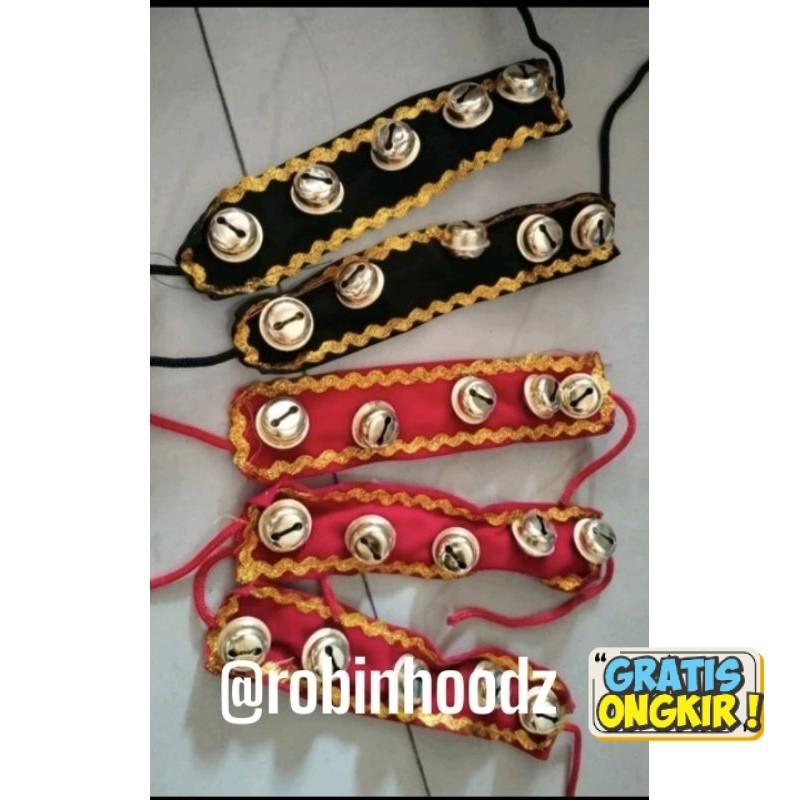 

DC___ Terbaru Klintingan Gongseng Kain Spon Merah Hitam Jaranan Gelang Kaki