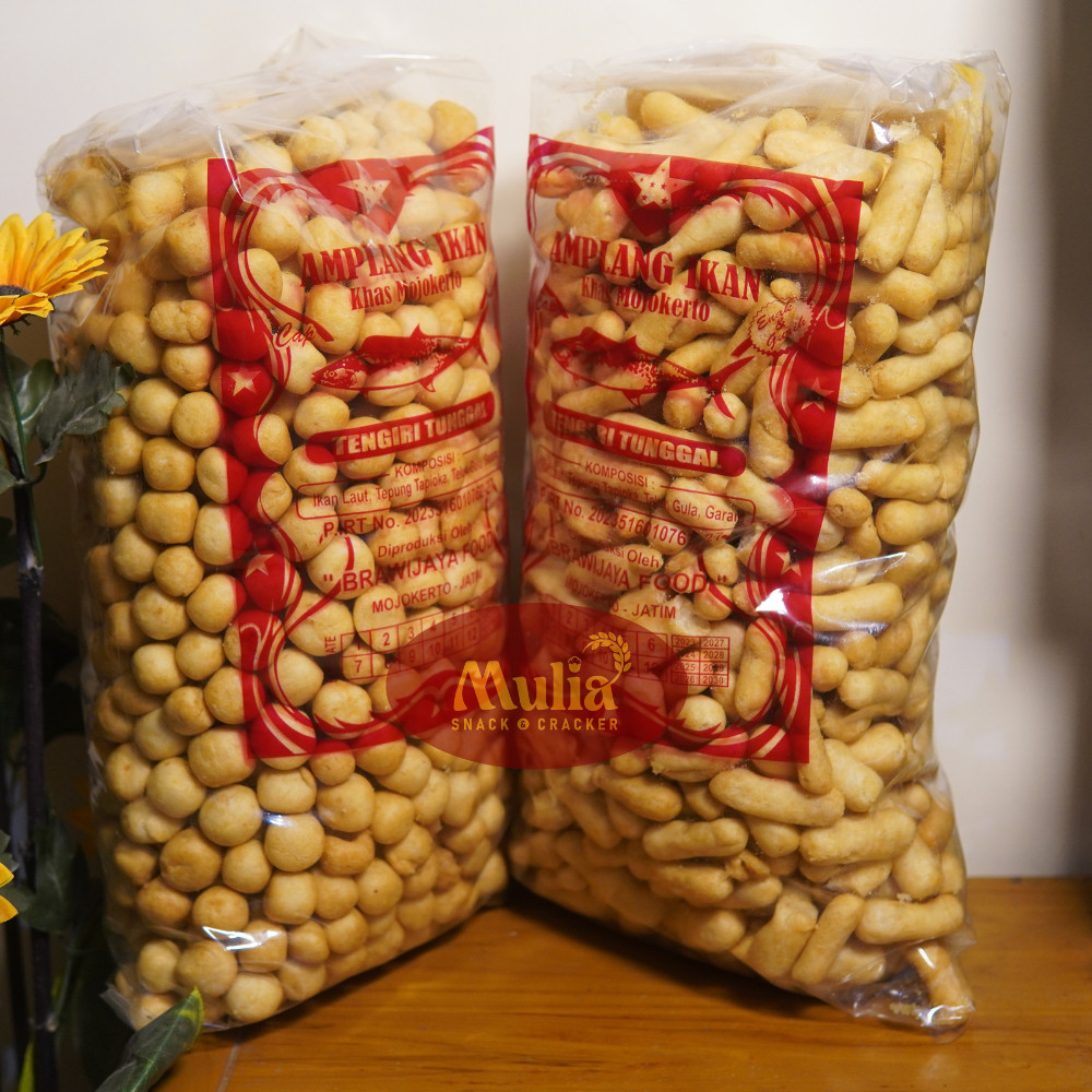 

[NEW] Amplang ikan tenggiri bantat 800GRAM / kerupuk tengiri khas Mojokerto