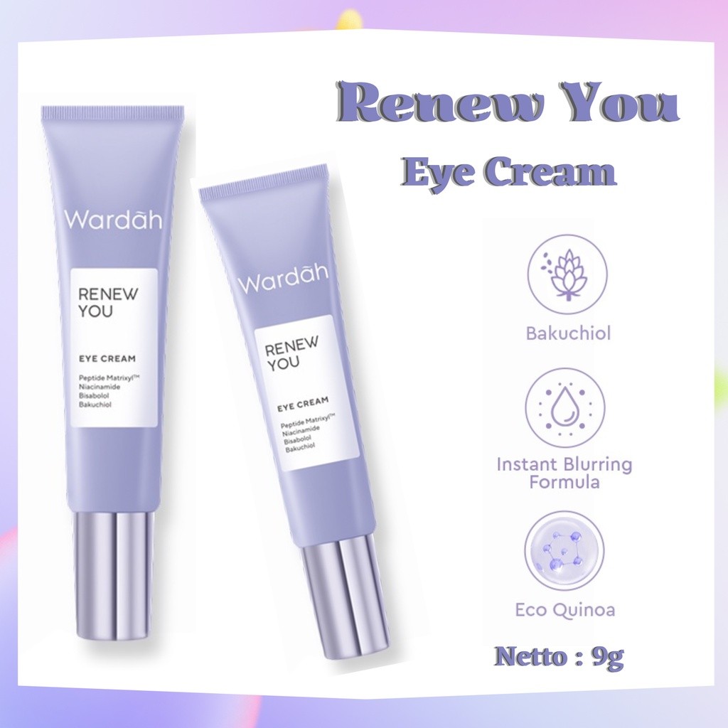Wardah Renew You Anti Aging Eye Cream 10ml | Cream Mata