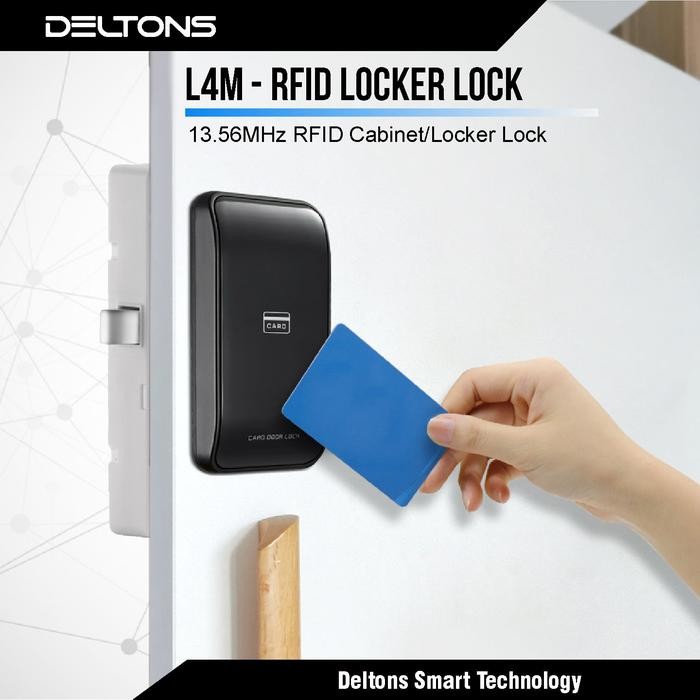 

NEW PRODUK Smart Locker Cabinet Lock Deltons L4M Standalone RFID Card Wristband - Black, 13.56MHz TERLARIS