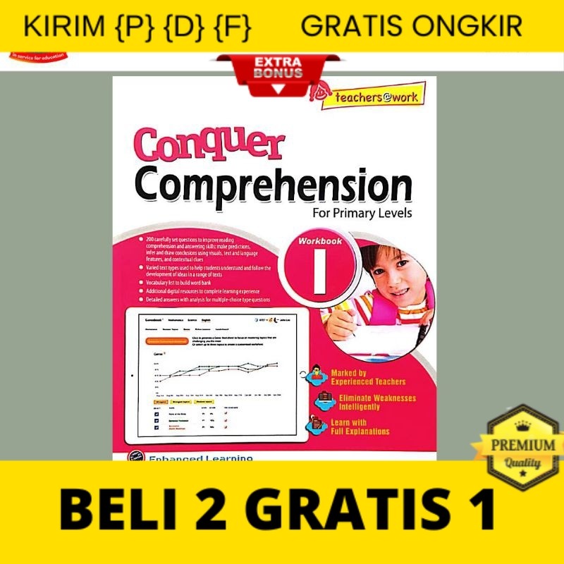 

{P} {D} {F} SAP | Conquer Comprehension || Buku Latihan Tambahan Bahasa Inggris Sekolah Dasar 1-6