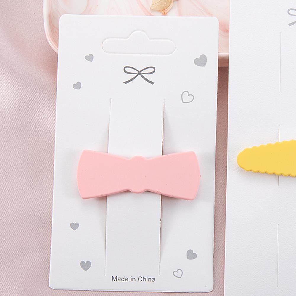 

50pcs/lot 12x7cm White Bowknot Display Cards Kraft Paper Card for DIY Jewelry Hairpins Packaging Tags Retail Label