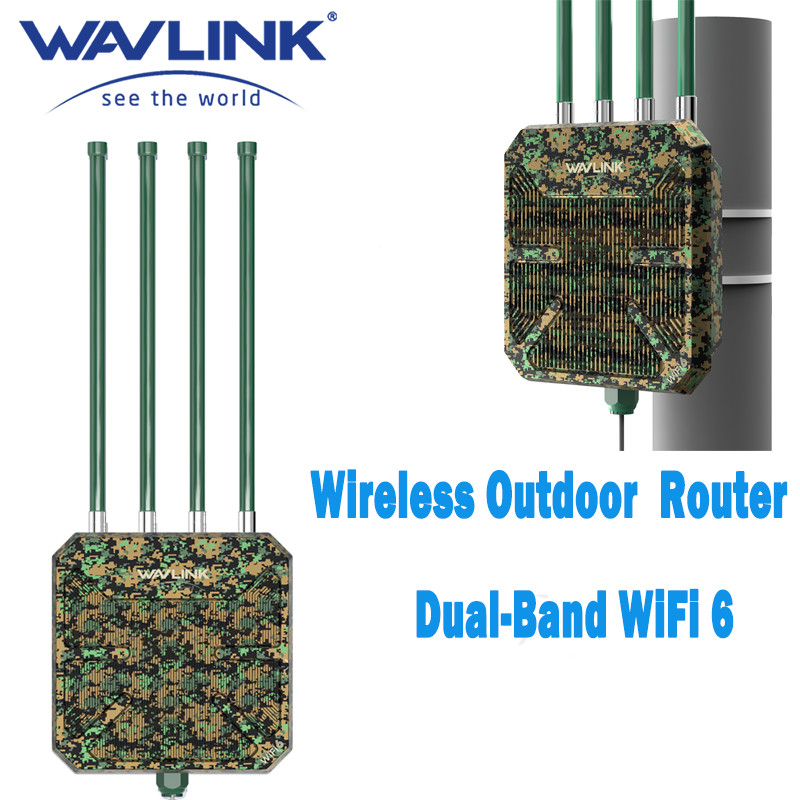 WAVLINK WiFi6 Outdoor Mesh Router/AP/Repeater Dual Band 2.4G+5G AX1800/AX3000 Long Range Extender wi