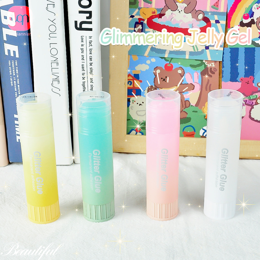 

15g Glitter Glue Stick Efficiently Glues Transparent Solid For Scrapbooking, Crafts, Students, Children, School Stationery