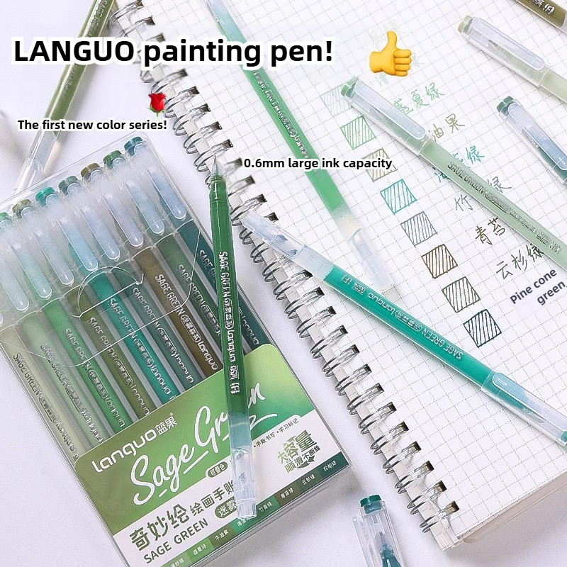 

LANGUO New Colors 45/9 Colors Morandi Gel Pen Student Diary Scrapbook Painting DIY Set Color Drawing Art Markers School Supplies