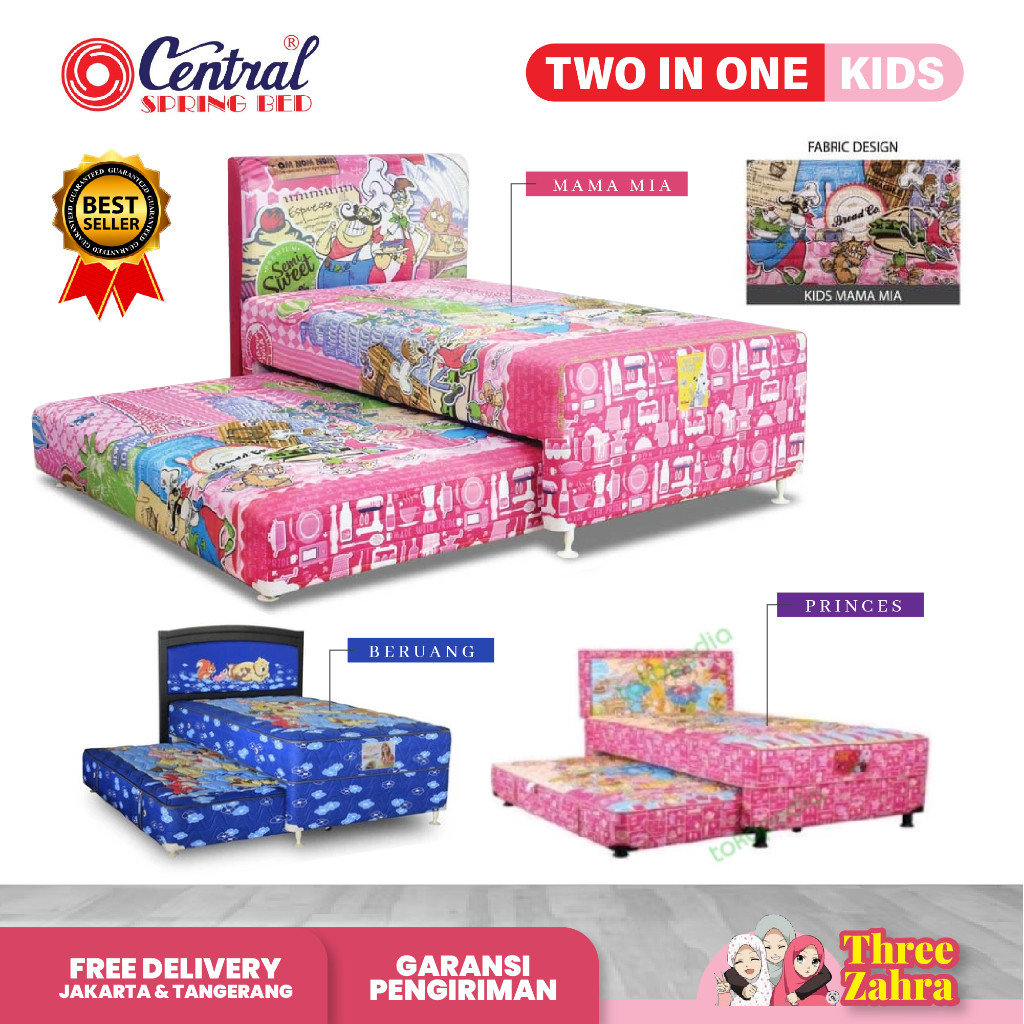 SPRINGBED ANAK/KASUR ANAK/RANJANG SORONG/2 IN 1/CENTRAL SPRINGBED