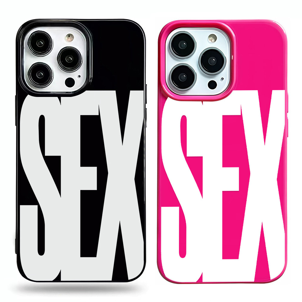 Sex Icon Pattern Phone Case for iPhone 16 15 14 13 12 11 Pro Max X XS XR XSMax 7 8 Plus Glossy Film 