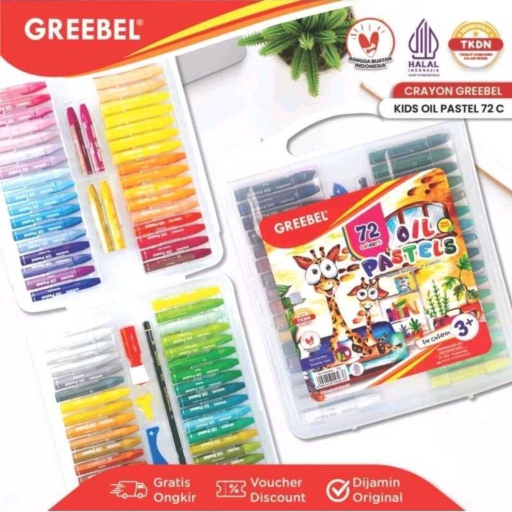 

GREEBEL Crayon 72 Warna / Oil Pastel Greebel 72