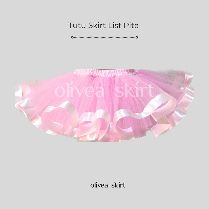

DC_ Rok Tutu Anak Panjang 25cm Tile Halus Pita