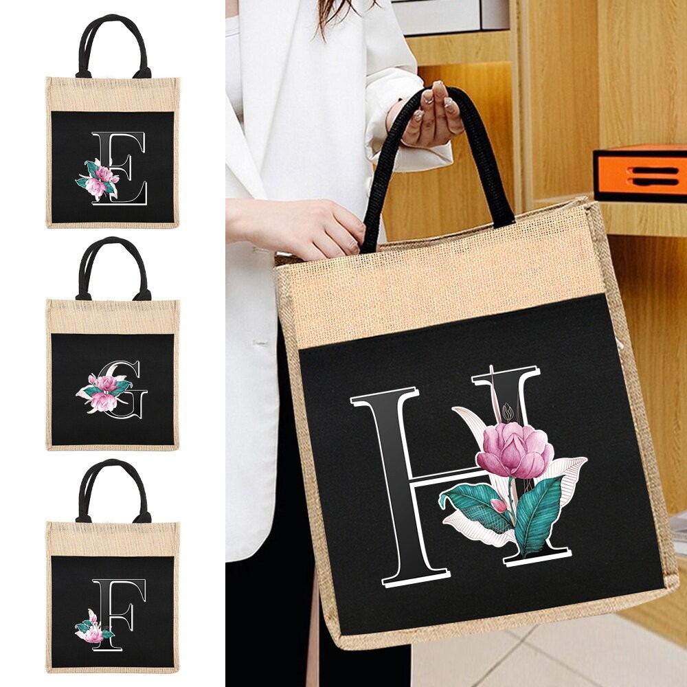 Totebag Wanita / Tas Belanja /Jute Tote Bag Handbag Shoulder Beg Sling Bags Twilly Jute Bag Shopping