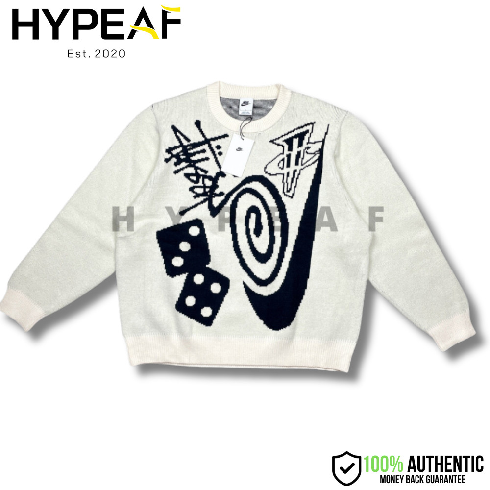 NIKE x STUSSY Natural Knit Sweatshirt Authentic / Sweter NIKE x STUSSY Original