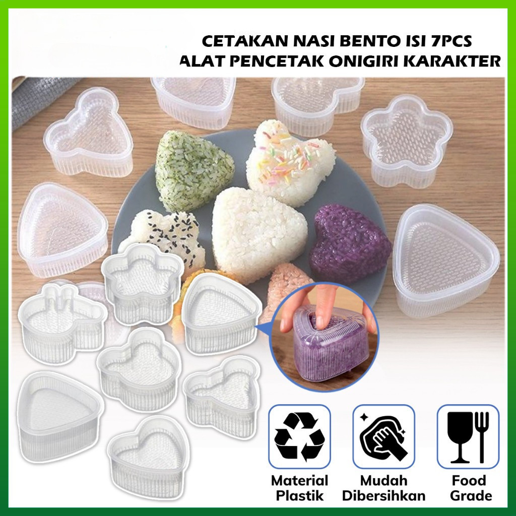 Cetakan Nasi Bento Karakter  / Rice Mold Transparan BPA FREE Alat Bantu Pembentuk Onigiri Makanan Ma