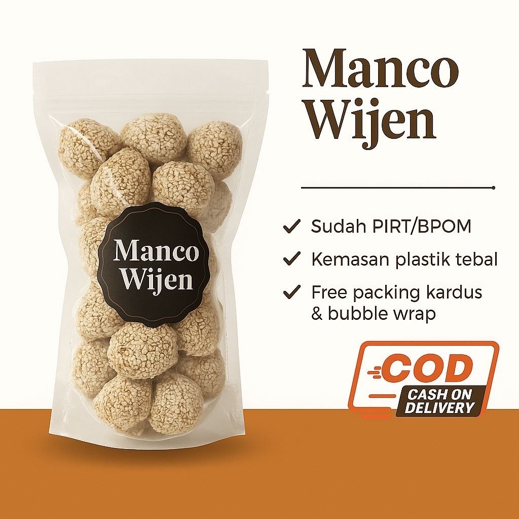 

Manco Wijen Premium, Rasa Autentik dalam Balutan Wijen Pilihan 250G | 500g l 1kg include packing