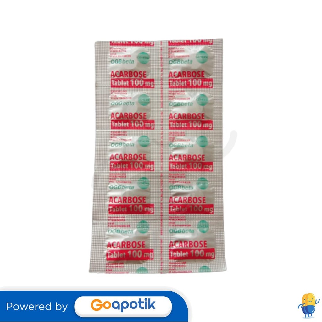 Acarbose Ogb Beta 100 Mg Strip 10 Tablet