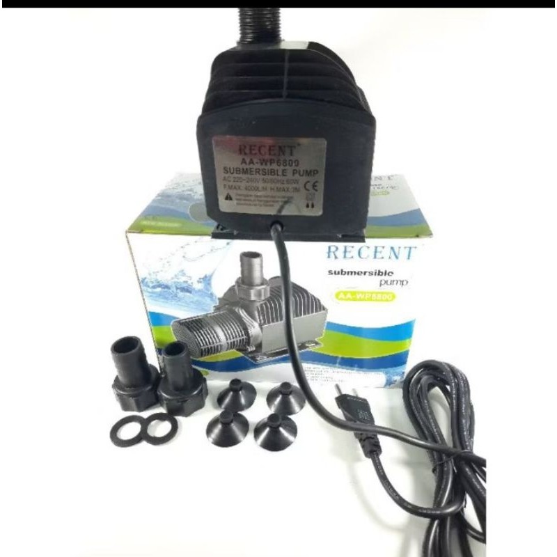 Pompa kolam hidroponik air mancur RECENT AA WP 6800 Submersible pump