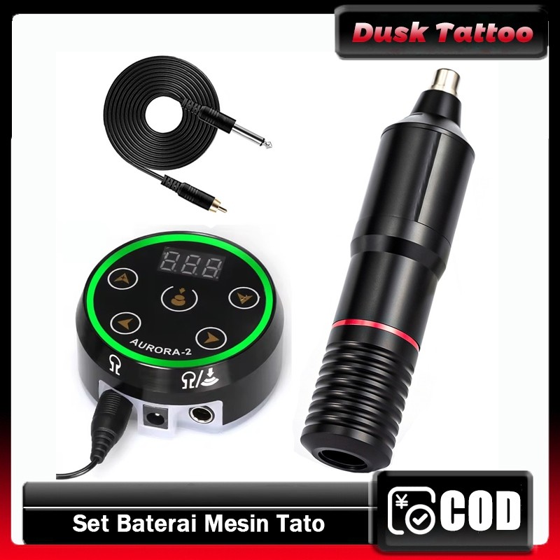 

Paket 1 Set Mesin Tato Profesional dengan Sumber Daya Kabel/Wireless Baterai – Lengkap dengan Pena Tato dan Baterai untuk Alis, Bibir, dan Tato Body